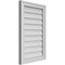 Ekena Millwork Vertical Surface Mount PVC Gable Vnt: Non-Functional, w/2"W x 1-1/2"H, Brickmould Frame, 18"W x 28"H GVPVE18X2802SN - alternate 2